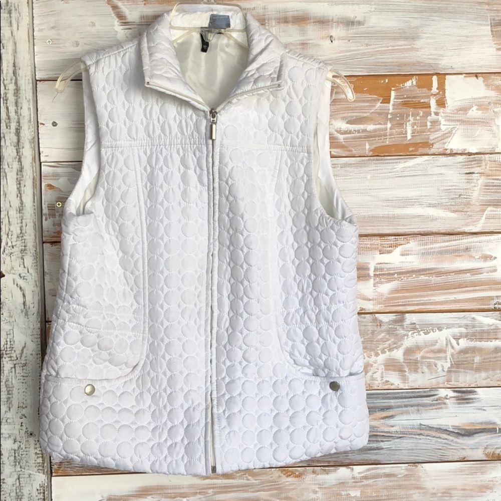 Puffy White Vest